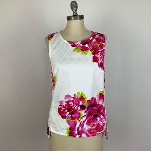 Trina Turk Floral Peplum Blouse